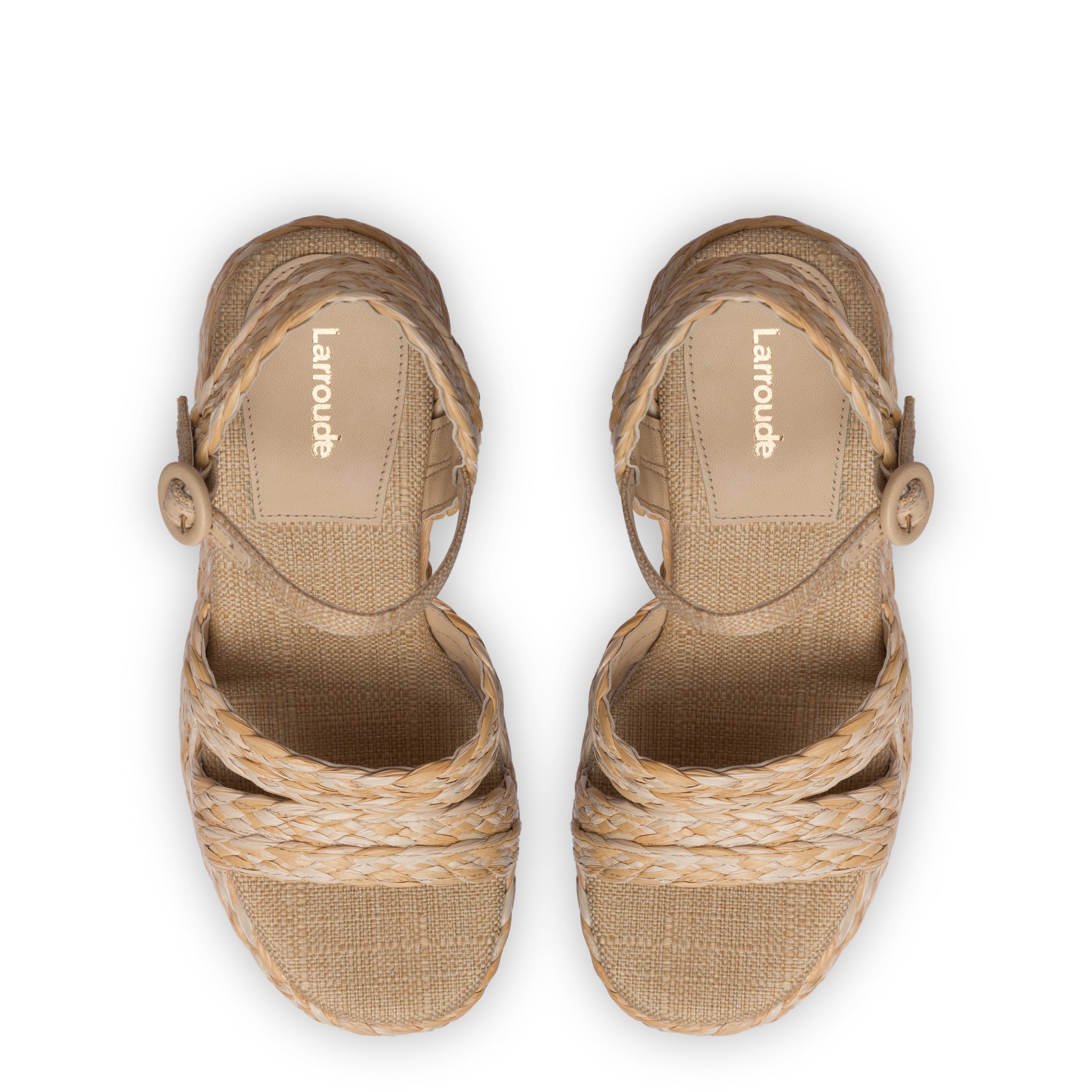 Carmen Platform Sandal In Natural Raffia