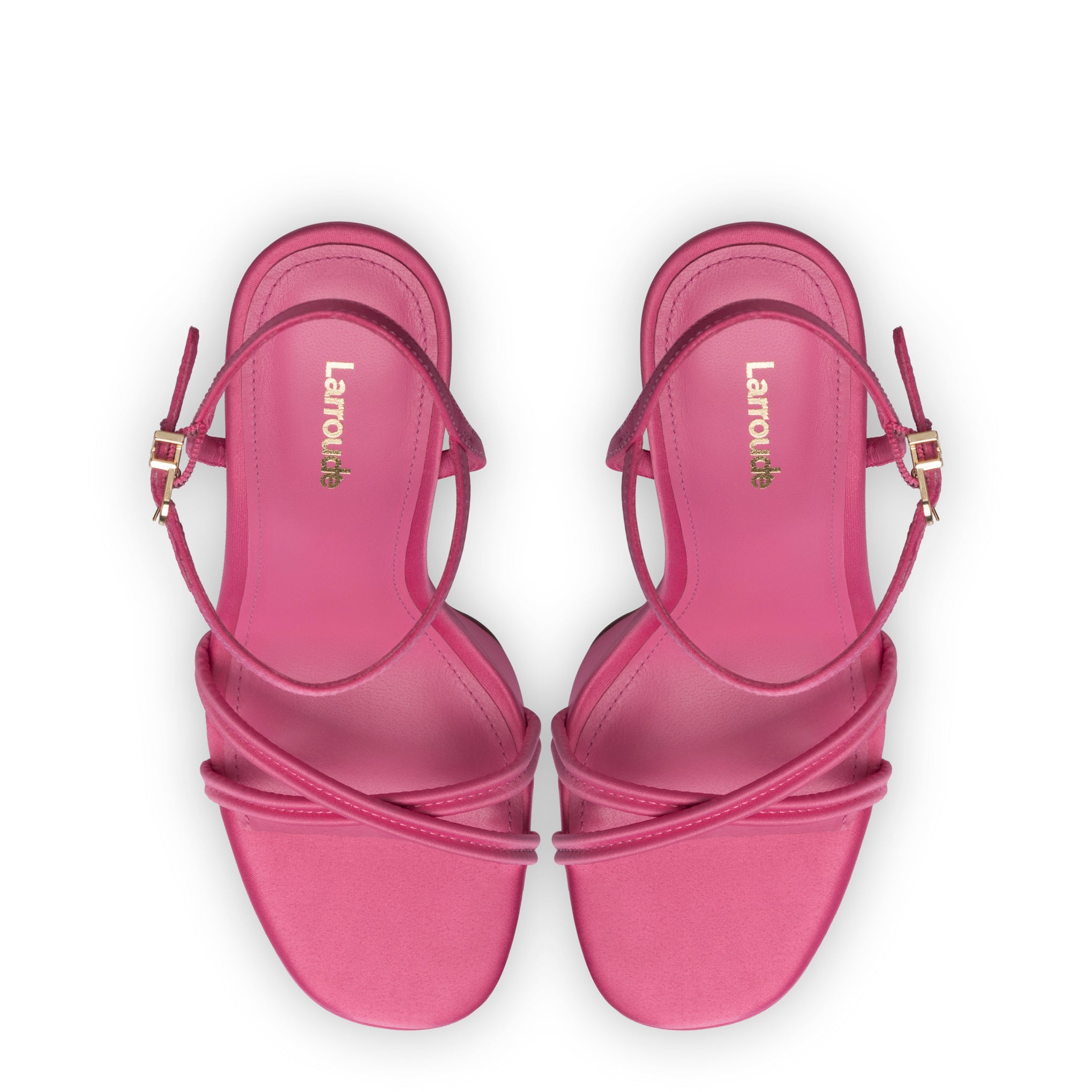 Waardeloos kanker Vrijlating Annie Platform Sandal In Pink Satin - Larroude