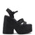 Carmen Platform Sandal In Black Raffia