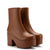Miso Platform Boot In Caramel Stretch Leather