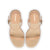 Wanda Platform Sandal In Tan Leather and Raffia