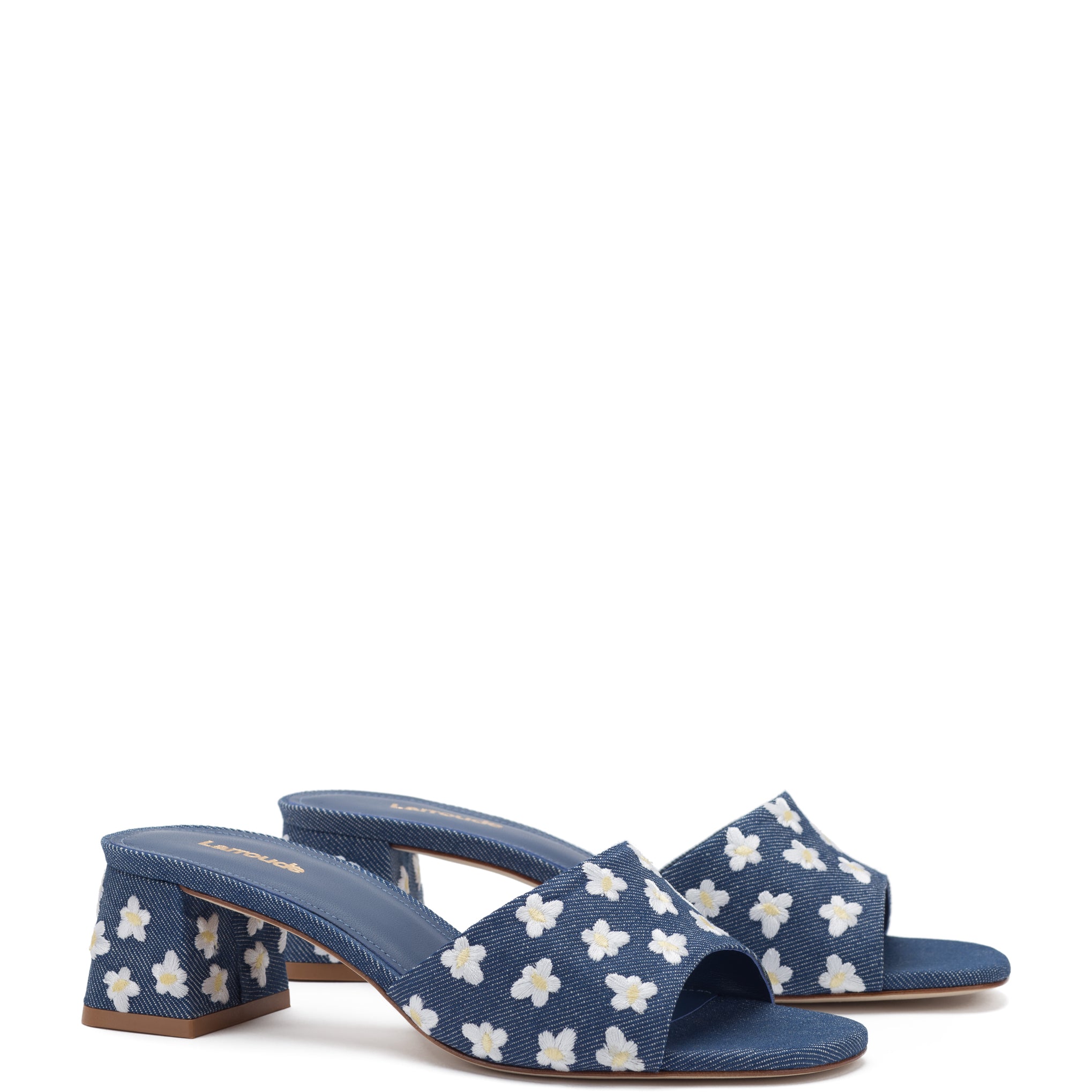 Brigitte Mule In Blue Denim