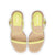Wanda Platform Sandal In Lemon Satin and Raffia